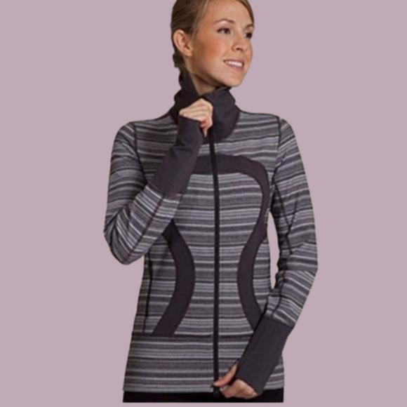 Lululemon Stride Jacket Black Stripes Galore / Black - Picture 4 of 12